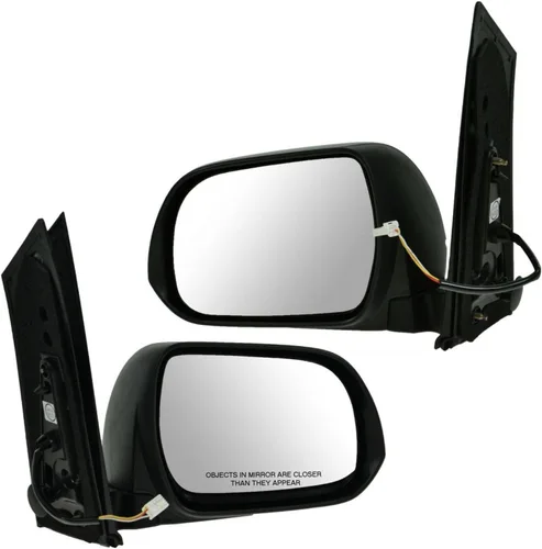 Vista 158 de TRQ Conjunto de 2 piezas de espejo lateral para conductor y pasajero, ajuste eléctrico, sin calefacción, sin memoria, color negro, compatible