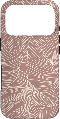 Vista 30 de Modern Minimal Neutral Tropical Monstera Leaf (Terracotta) Case for iPhone 17