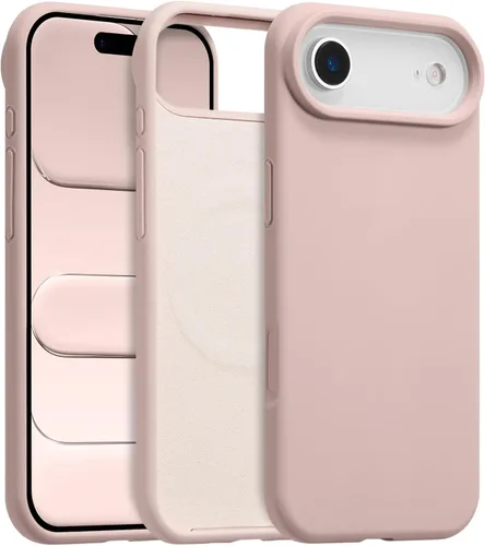 Vista 593 de Funda magnética de silicona para iPhone 13 Pro, color blanco antiguo [Compatible con Magsafe] [Forro de microfibra suave antiarañazos], funda