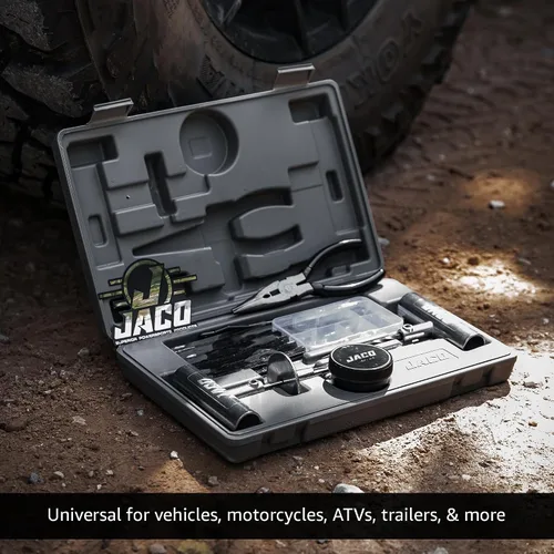Vista 6 de JACO TRX-50 - Kit de reparación de neumáticos de alta resistencia - Kit de tapones universales para neumáticos