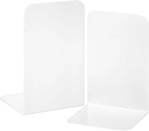 Vista 11 de VFINE Sujetalibros 1 par, extremos de libros de metal negro, sujetalibros pesados para estantes, tapón de libro para libros pesados, organizador