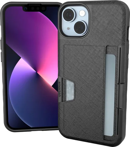 Vista 73 de Smartish Funda tipo cartera para iPhone 11 Pro - Wallet Slayer Vol. 2 [soporte protector delgado] tarjetero (seda) - Black Tie Affair