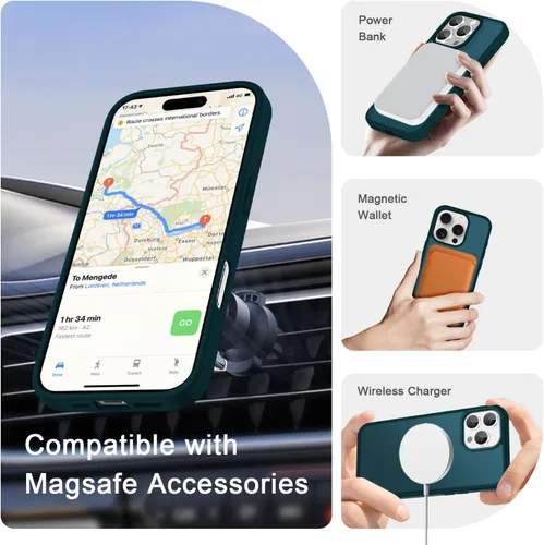 Vista 679 de Funda para Google Pixel 10 Pro XL, cubierta magnética mate, color negro Fit for MagSafe, Screen Protector included, Shockproof Military Grade