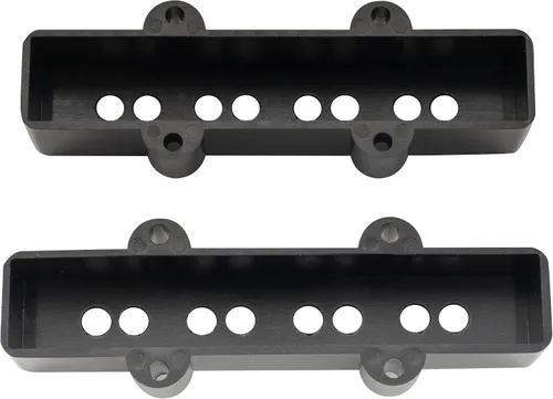 Vista 3 de Musiclily Pro Plastic F63/R65mm Jazz Bass - Juego de 2 cubiertas para pastillas Fender J Bass, color negro