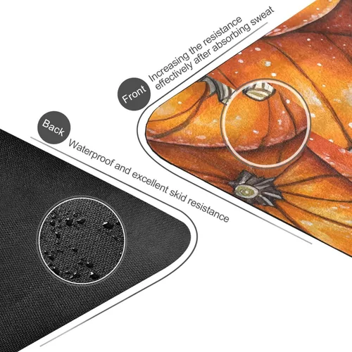 Vista 4 de Pumpkins Yoga Mat Non Slip Thick Kids Eco Friendly Rubber Workout Foldable Yoga Mat Women Exercise