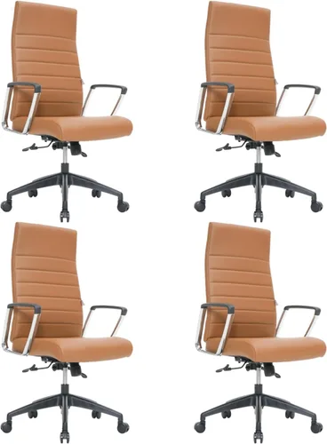 Vista 19 de LeisureMod Hilton Leather Executive Office Chair, Adjustable Height Negro