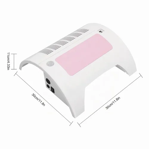 Vista 3 de Lámpara de uñas 5 en 1, con colector de polvo de uñas, máquina eléctrica multifuncional para taladro de uñas, almohada de reposo de manos, lámpara