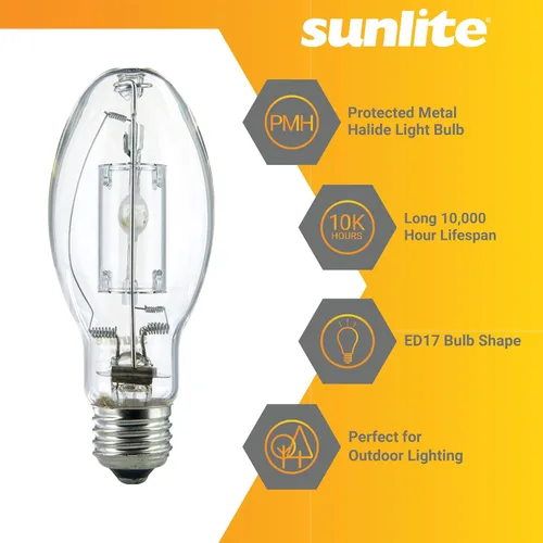 Vista 3 de Sunlite Lámpara de halogenuros metálicos protegidos M110/O 50W Transparente