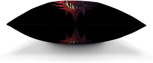 Vista 4 de Funda de almohada de dragón, cabeza de dragón rojo enojado, funda de cojín cuadrada suave, decoración del hogar para sofá, dormitorio, automóvil