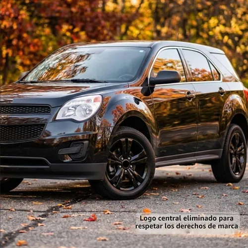 Vista 2 de OxGord Fundas de rueda de 17 pulgadas para Chevy Equinox LS 2010-2017 (juego de 4) fundas de rueda impostor, ruedas ABS negro brillante, cubierta
