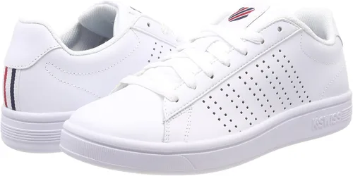 Vista 7 de K-Swiss Tenis Court Casper III para mujer Vestido Blanco Blanco Pimienta Azul 140