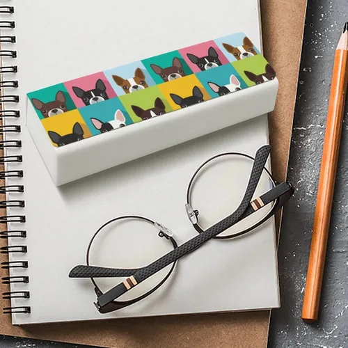 Vista 4 de Boston Terrier - Funda rígida para lentes de sol, funda portátil para hombres y mujeres