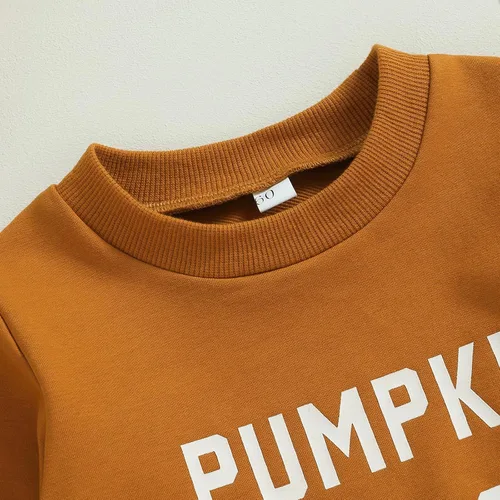 Vista 2 de Sudadera de calabaza para bebé, niña, niño, Halloween, sudadera de gran tamaño, mameluco de burbujas, suéter