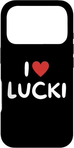 Vista 52 de Funda con corazón rojo para iPhone 16 I Love Lucki