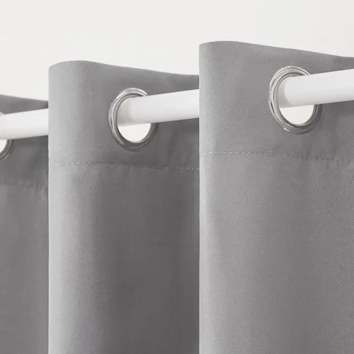 Vista 180 de TOWN & COUNTRY BASICS Cabana Cortinas Sólidas de Peso Pesado para Interiores y Exteriores, Opacidad de Filtrado de Luz con Parte Superior de Ojales