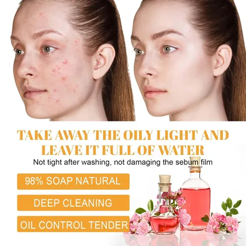 Vista 6 de Axnzp Limpiador facial de cúrcuma, limpieza profunda, exfoliante brillante, lavado facial de cúrcuma con cepillo para todas las mujeres.