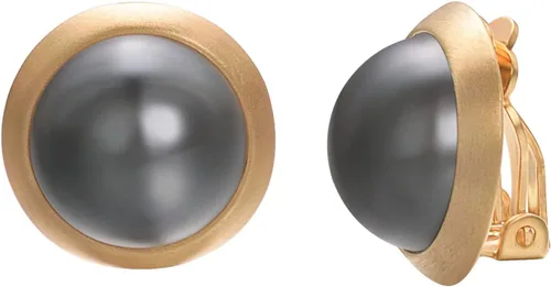 Vista 18 de Yoursfs Clip on Earrings for Women Round Faux Pearl Earrings Clipon 18K Gold Plated Non Pierced Earring Jewelry