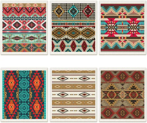 Vista 16 de 6 piezas de paños de cocina suecos reutilizables, toallas de cocina, paños de limpieza de esponja, paños absorbentes de secado rápido, paños