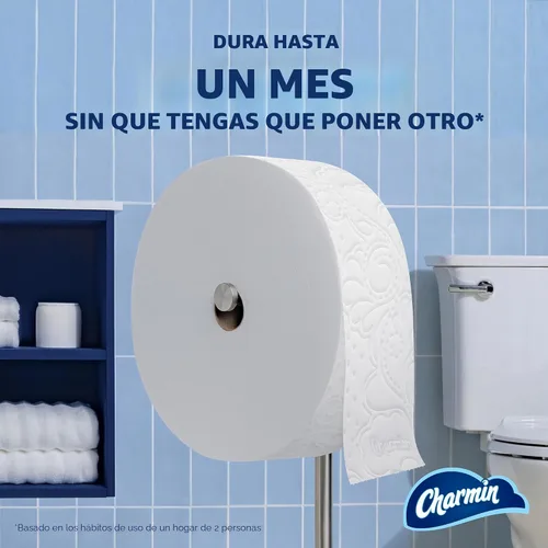 Vista 2 de Charmin Papel higiénico ultra suave, 3 rollos de repuesto Forever Rolls, 2 capas de papel de baño, 3 rollos