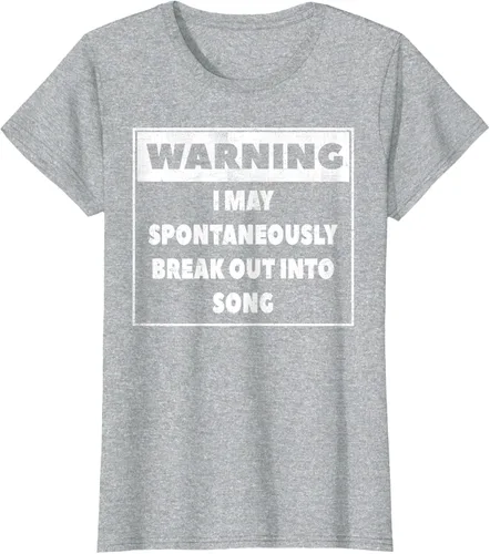 Vista 28 de Advertencia I may Spontaneously romper en canción camiseta