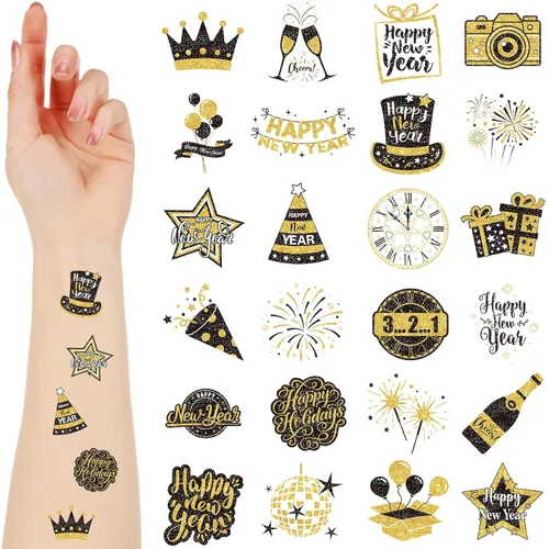 Vista 15 de Landhoow 240 tatuajes religiosos cristianos temporales para niños, tatuajes faciales con brillantina, calcomanías para el cuerpo, accesorio