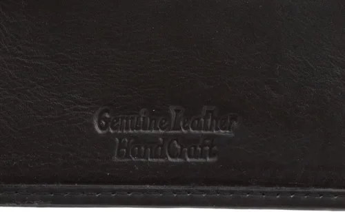 Vista 6 de Paul & Taylor Cartera plegable de cuero para hombre, con solapa central, varios