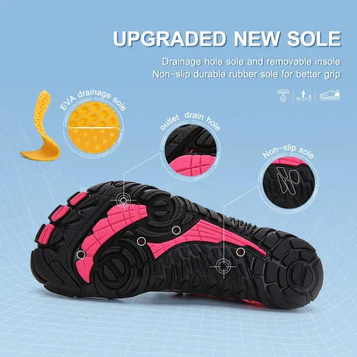 Vista 3 de Zapatos de agua para mujeres, hombres, zapatos de playa para mujeres, zapatos de natación, zapatos de piscina, zapatos de río, zapatos de secado