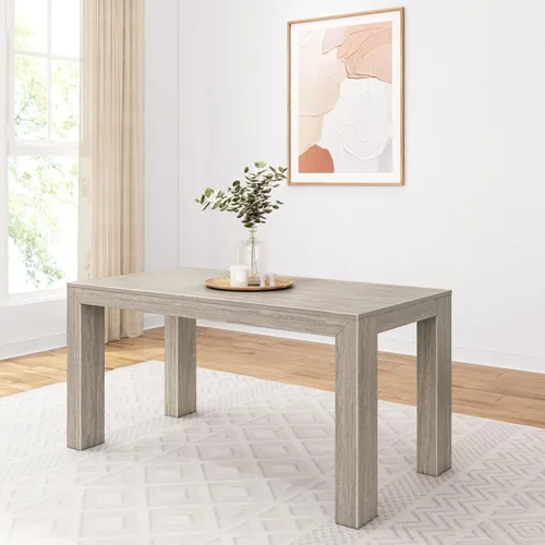 Vista 14 de Plank+Beam Mesa de comedor de 48 pulgadas, mesa de cocina de madera maciza de 48 pulgadas, mesa de comedor rectangular para comedor, oficina