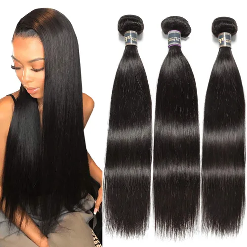 Vista 9 de Extensiones de cabello, liso, malasio, calidad 9A