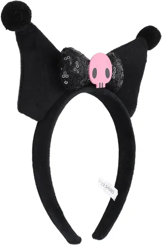 Vista 3 de Bioworld Kuromi - Diadema de tela de felpa suave para cosplay