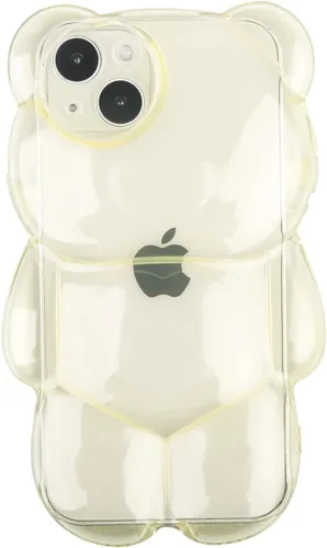 Vista 7 de Bear - Funda para teléfono compatible con el teléfono 11, bonita funda holográfica negra 3D con diseño de oso holográfico, a prueba de golpes, Kpop