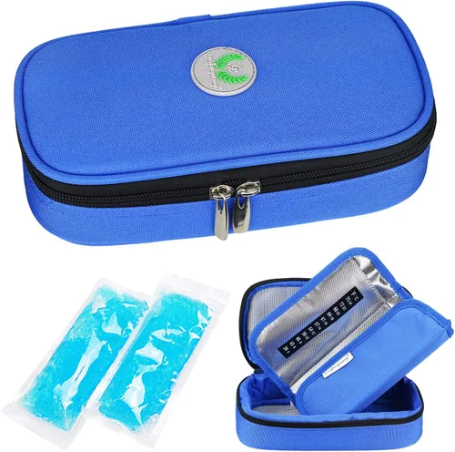 Vista 17 de YOUSHARES Estuche de Viaje Refrigerador de Insulina - Organizador Aislado de Medicamentos para Diabéticos Bolsa de Enfriamiento Portátil para Pluma
