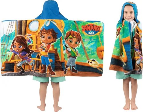 Vista 10 de Bakugan Anime Battle Brawlers Toalla Envolvente de Rizo de Algodón Suave con Capucha para Baño/Piscina/Playa, 24 x 50 pulgadas, por Franco Kids