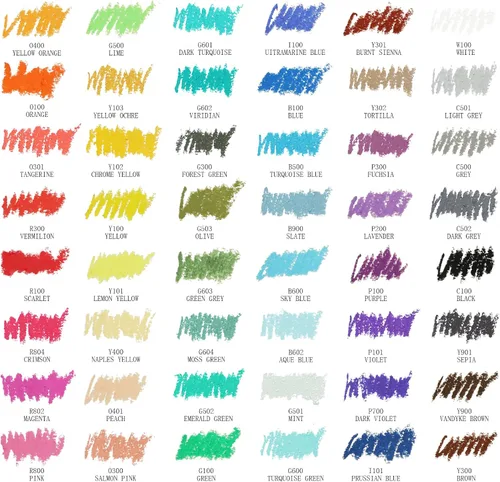 Vista 2 de Artecho Juego de pasteles al óleo de 48 colores y 66 piezas de pasteles suaves