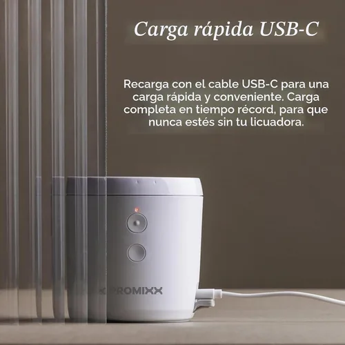 Vista 2 de Promixx Licuadora inalámbrica inteligente SENSE, color blanco