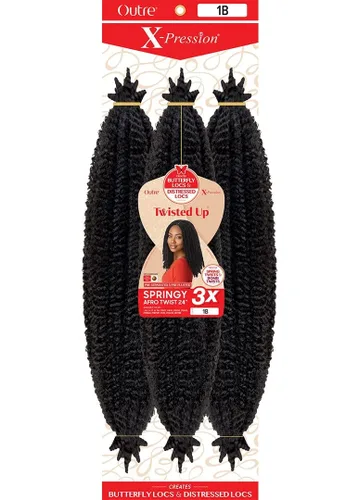 Vista 5 de Outre Xpression Twisted Up Springy Afro Twist - 12" 1b