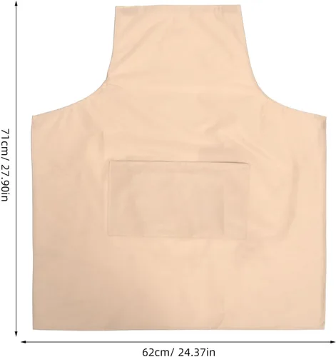 Vista 2 de NUOBESTY Waterproof Pvc Kitchen Apron for Men and Women Cooking Apron with Pocket Oil-resistant for Indoor Cooking and Dishwashing Pink