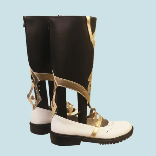 Vista 2 de COSGOGO Genshin Impact Kaveh - Zapatos de cosplay para Halloween, carnaval, fiesta, traje de mujer, zapatos de cosplay de anime, juego de rol