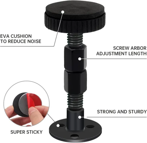 Vista 3 de LveSunny 4 topes de cabecera para pared, tapones ajustables para cabecero, tapón de ruido de cama para cabecero, sofá, parachoques de pared de cama
