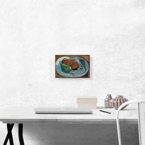 Vista 2 de ARTCANVAS Still Life With Fruits 1923 - Lienzo decorativo con marco estirado, póster de imagen giclée, decoración de pared por Juan Gris, 12 x 8