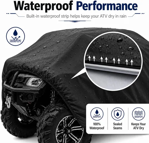 Vista 5 de ZOEDO - Funda impermeable para ATV, cubiertas resistentes al viento para quad, cubiertas para todo tipo de clima para vehículos de 4 ruedas, aptas