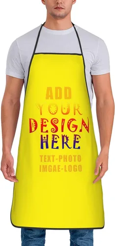 Vista 17 de Delantales personalizados para añadir nombre, logotipo, texto, foto, diseño de imagen, delantal de chef para grandes regalos