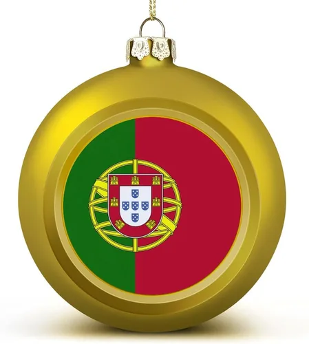 Vista 17 de Adornos de bolas de Navidad con bandera de Corea del Sur para Navidad, bolas de Navidad de estilo dorado para decorar 1 unidad