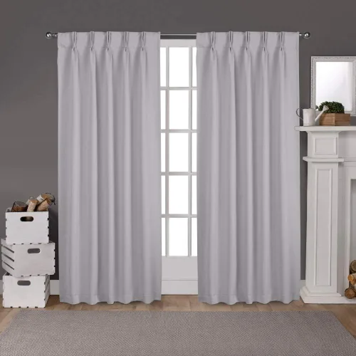 Vista 26 de Par de paneles de cortinas plisadas de doble pellizco para ventana (con 2 paneles combinados, 42 pulgadas de ancho x 45 pulgadas de largo)