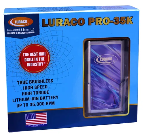 Vista 6 de Luraco Pro-35K - Taladro de uñas, taladro de salón, máquina de eliminación de uñas, plata metálica