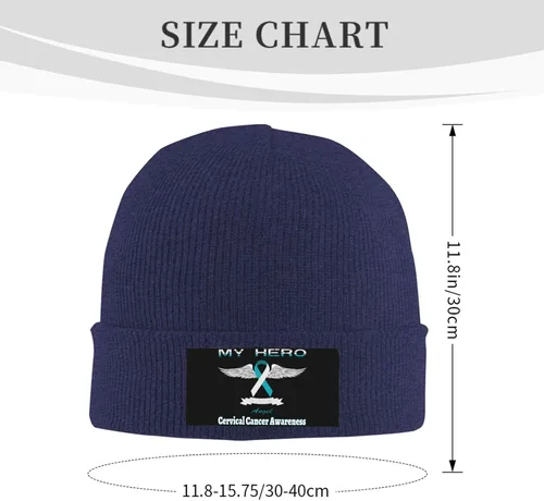 Vista 3 de Beanie Hat Unisex Stretchy Hat Soft Warmth Knit Hat Cap for Men & Women