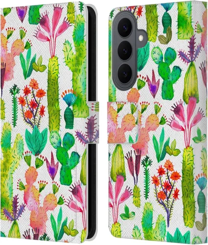 Vista 14 de Head Case Designs Officially Licensed Ninola Brushstrokes Black Summer Patterns Leather Wallet Case Compatible with Samsung Galaxy A07 4G