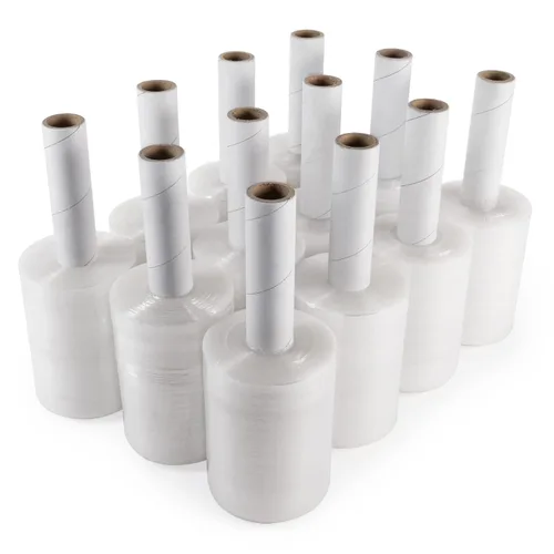 Vista 13 de IDL Packaging Mini rollo elástico de 5 pulgadas, 700 pies, calibre 120 (paquete de 1) con un mango de cartón extendido, envoltura de plástico
