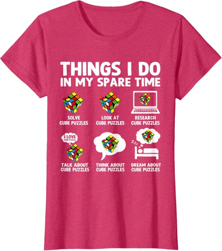 Vista 11 de Things I Do in My Spare Time Cube Puzzle Speed Cubing Camiseta