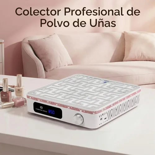 Vista 8 de Colector de polvo de uñas, ventilador de vacío de uñas Rosado diamond